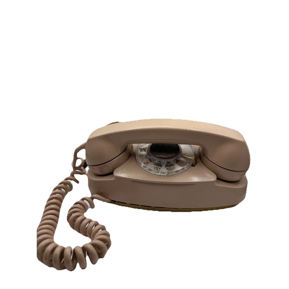 Princess Bell System  Rotary Phone Bell System Rose Beige  702 B for parts